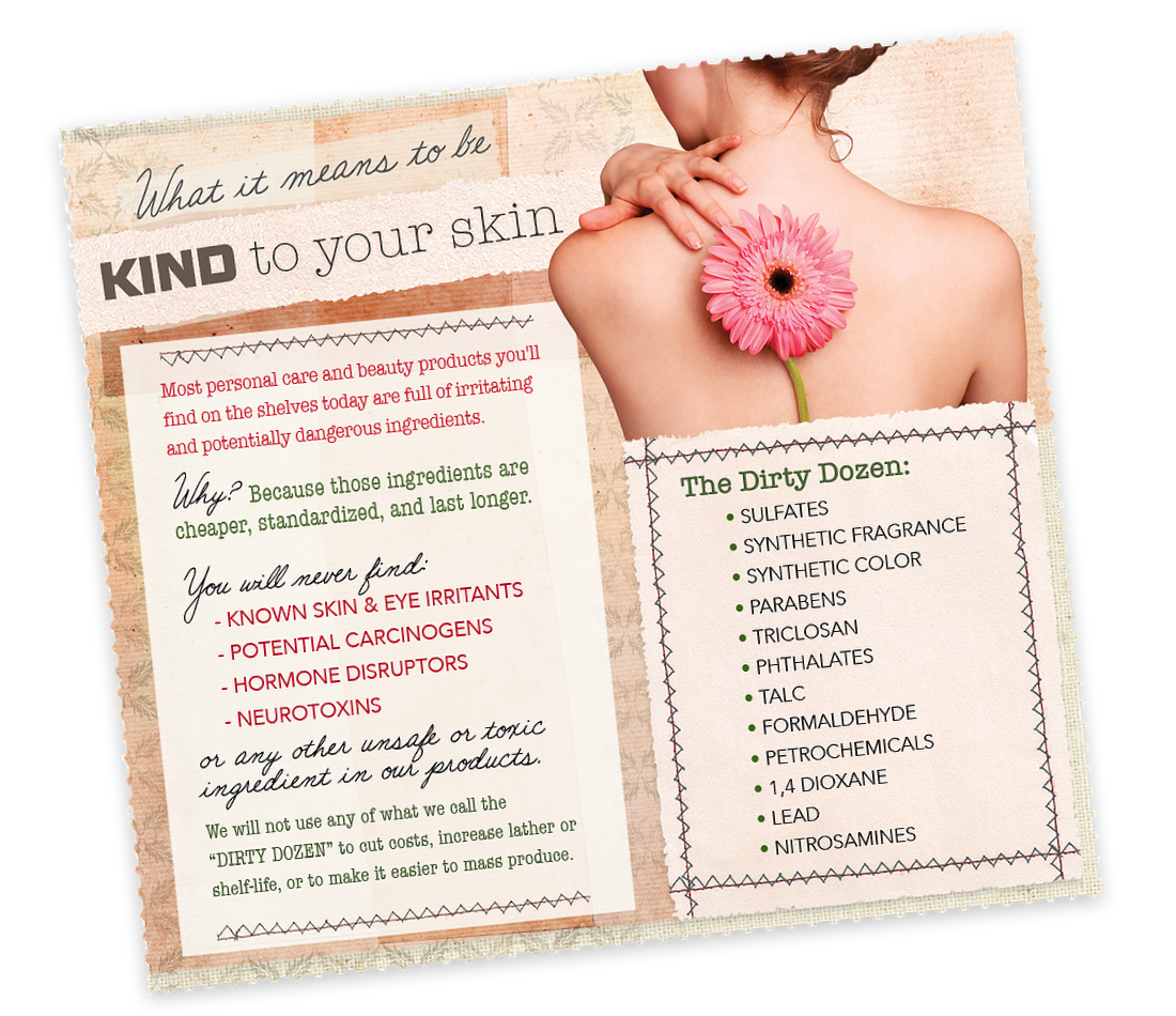 kind to your skin info